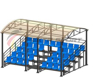 Купить Трибуна для зрителей 5 рядов на 42 места с навесом и перилами в Велиже 
