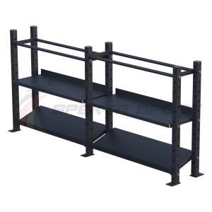 Купить Модульный стеллаж для гантелей, гирь и медболов 2580х430х1200 (2 секции) в Велиже 