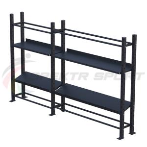 Купить Модульный стеллаж для гантелей, гирь и медболов 3180х430х1950 (2 секции) в Велиже 